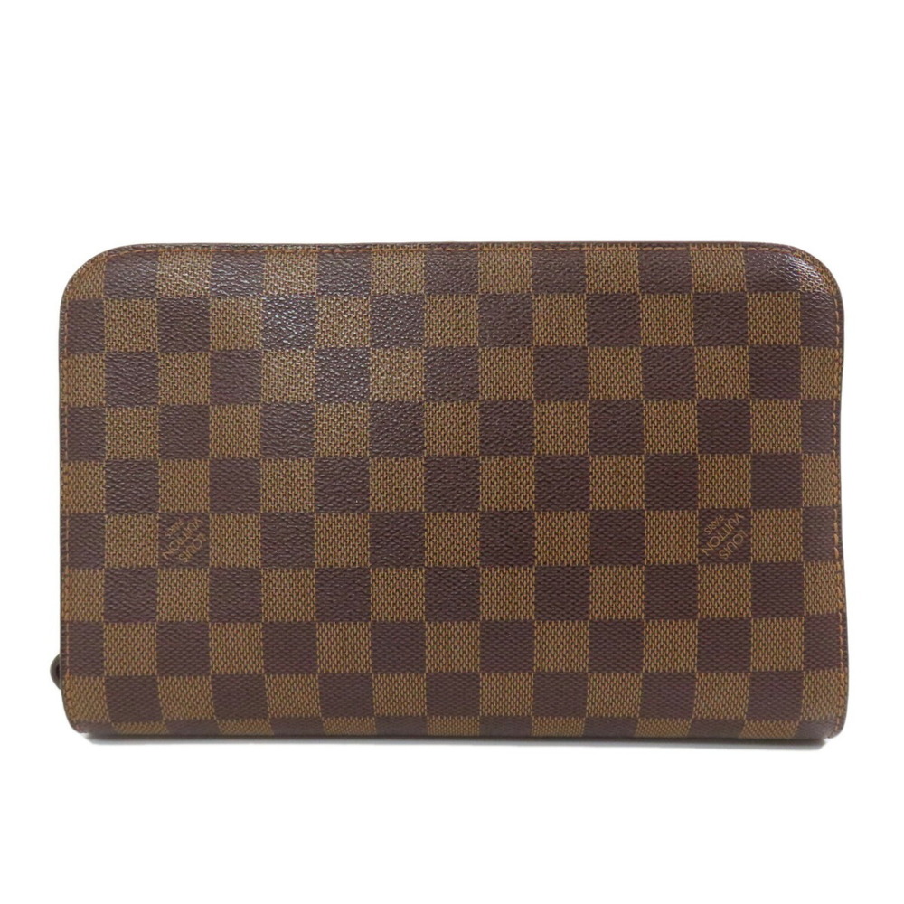 LOUIS VUITTON Brown Damier Canvas Clutch Bag - Picture 2 of 11